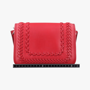 Pre-owned TODS Double T Red Leather  shoulderbag | stylenewstar