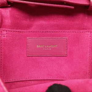 Pre-owned Yves Saint Laurent ChYc Mini Y Line Classic Cabasique WOC Rose Leather 311215 shoulderbag | stylenewstar