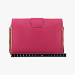Pre-owned Yves Saint Laurent ChYc Mini Y Line Classic Cabasique WOC Rose Leather 311215 shoulderbag | stylenewstar