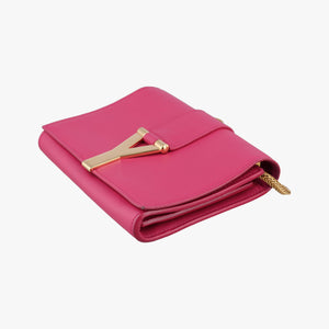 Pre-owned Yves Saint Laurent ChYc Mini Y Line Classic Cabasique WOC Rose Leather 311215 shoulderbag | stylenewstar