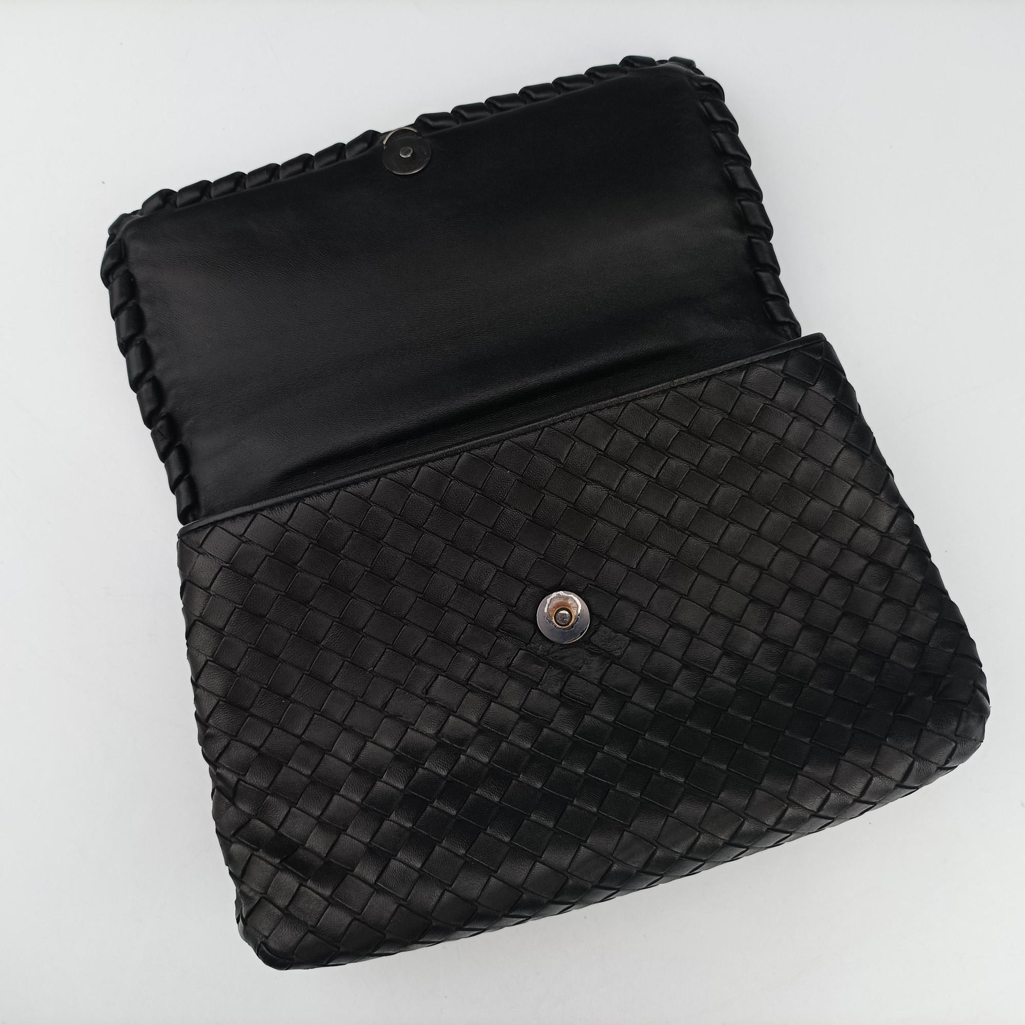 Pre-owned Bottega Veneta Intrecciato Olimpia Black lambskin  shoulderbag | stylenewstar