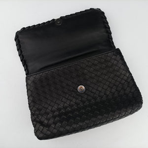 Pre-owned Bottega Veneta Intrecciato Olimpia Black lambskin  shoulderbag | stylenewstar