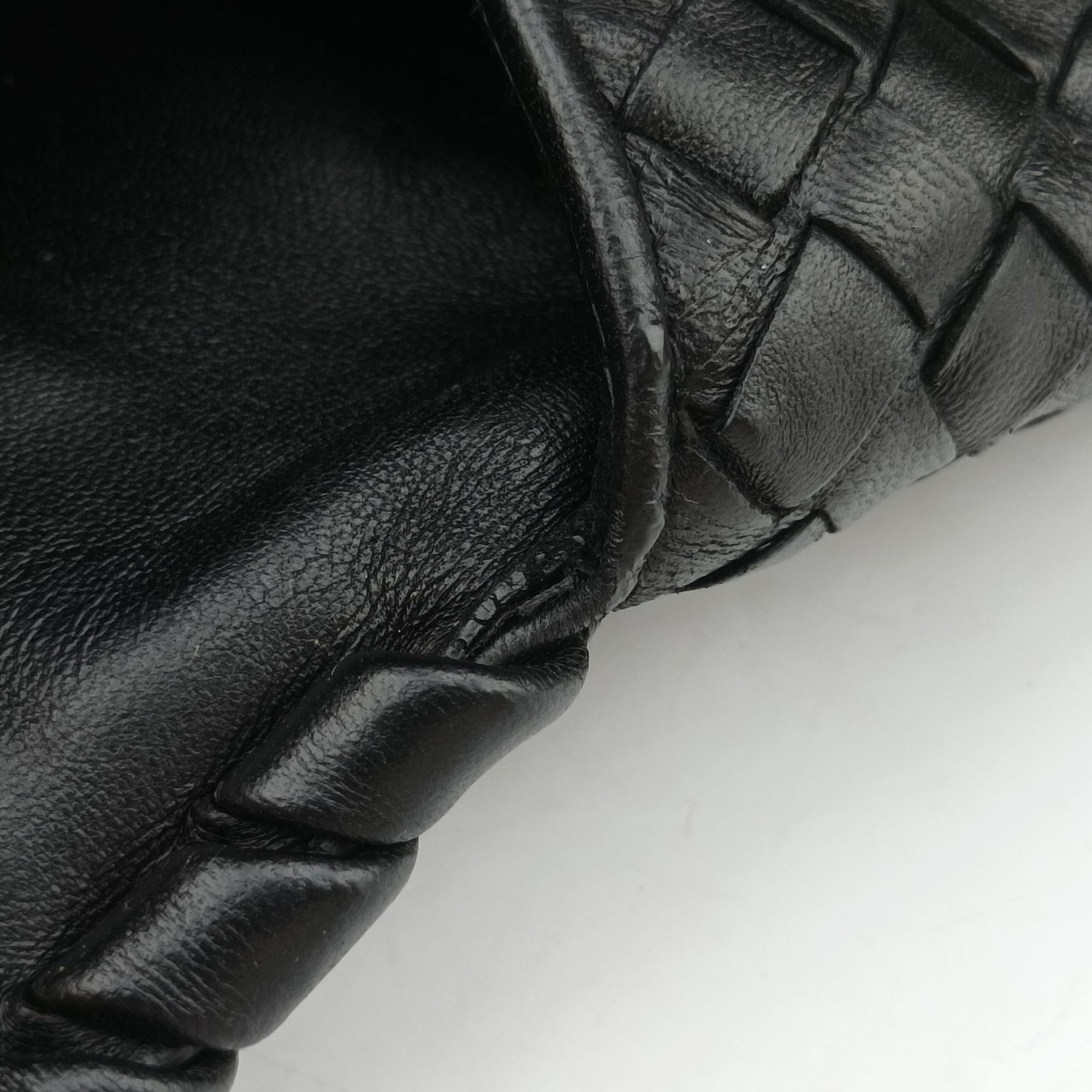 Pre-owned Bottega Veneta Intrecciato Olimpia Black lambskin  shoulderbag | stylenewstar