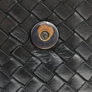 Pre-owned Bottega Veneta Intrecciato Olimpia Black lambskin  shoulderbag | stylenewstar
