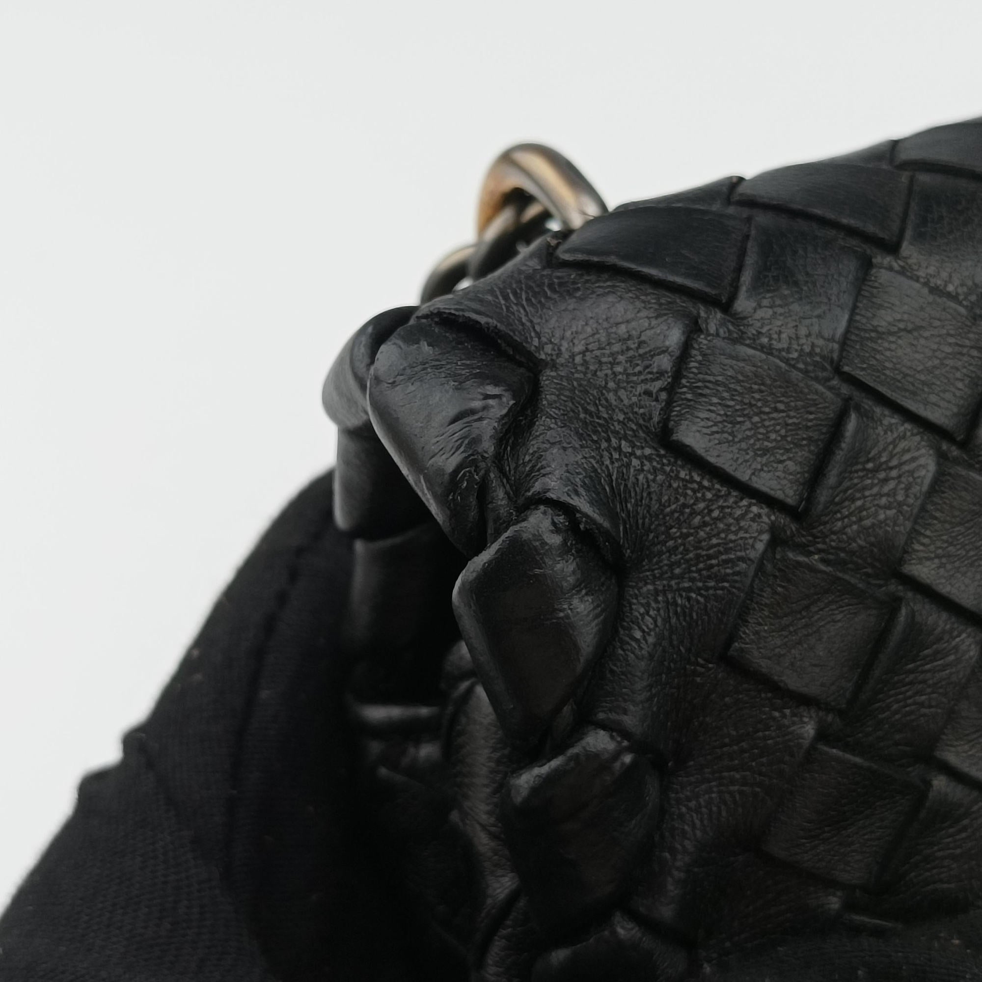 Pre-owned Bottega Veneta Intrecciato Olimpia Black lambskin  shoulderbag | stylenewstar