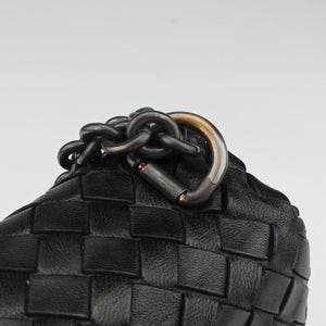 Pre-owned Bottega Veneta Intrecciato Olimpia Black lambskin  shoulderbag | stylenewstar