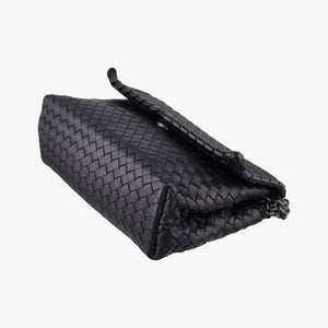 Pre-owned Bottega Veneta Intrecciato Olimpia Black lambskin  shoulderbag | stylenewstar