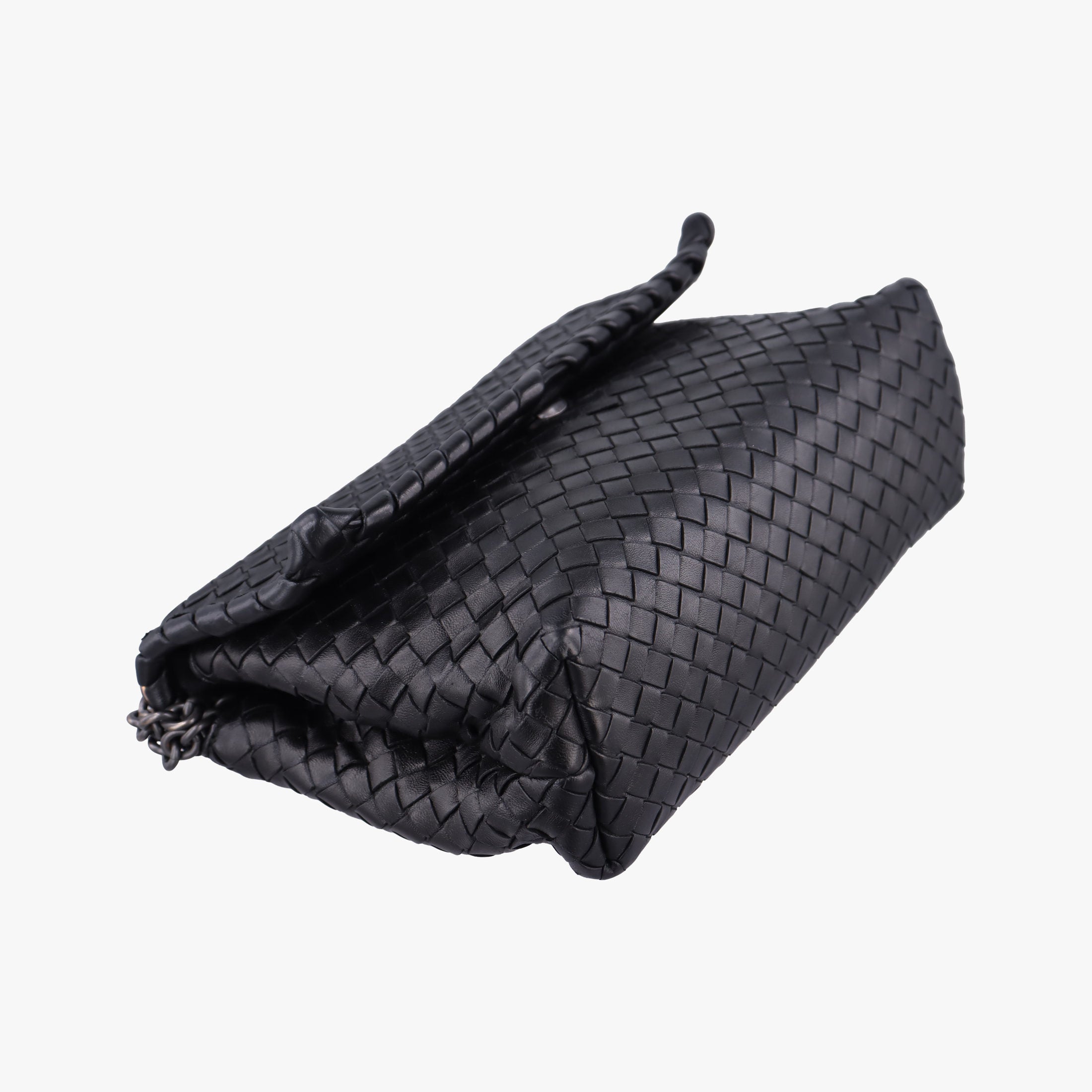 Pre-owned Bottega Veneta Intrecciato Olimpia Black lambskin  shoulderbag | stylenewstar