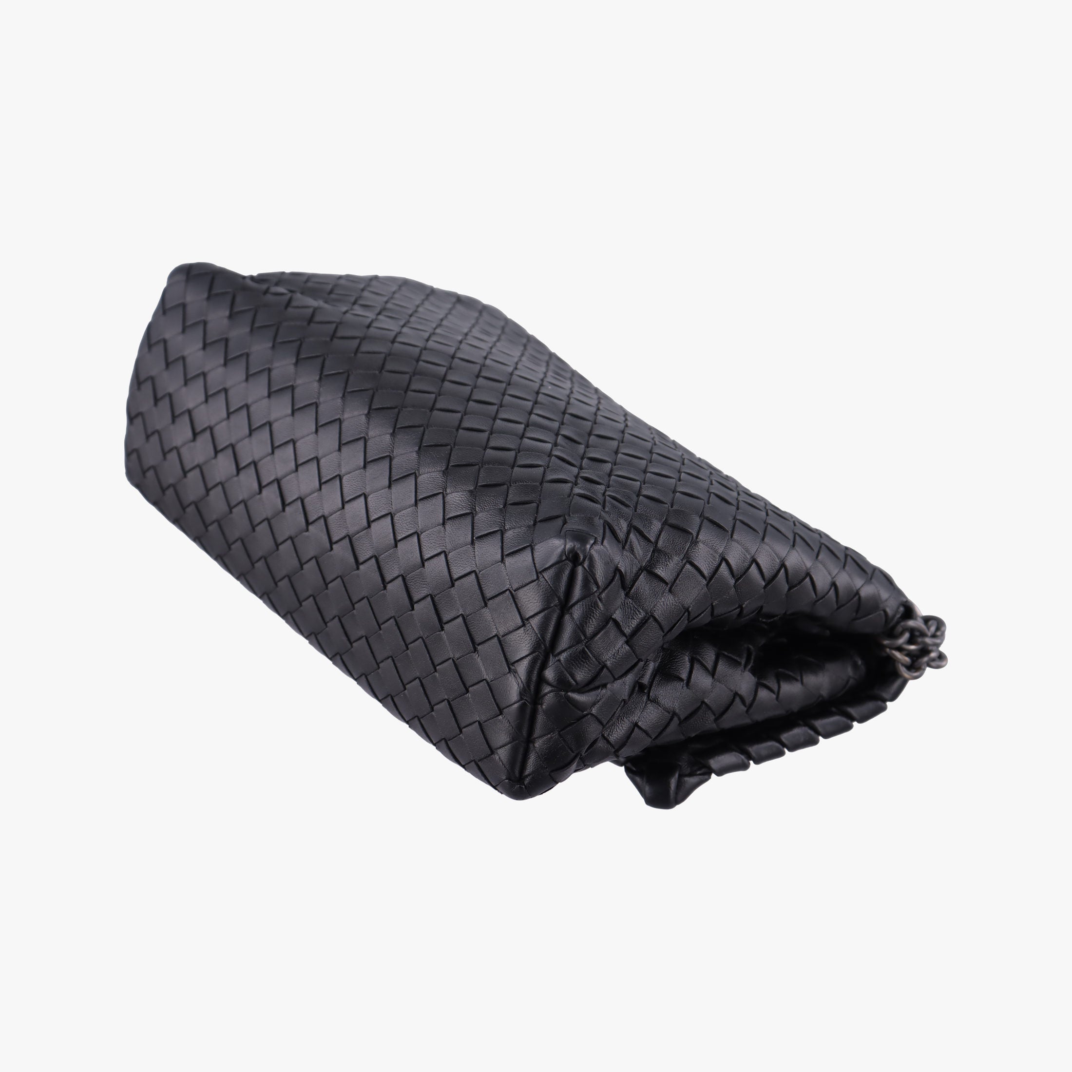 Pre-owned Bottega Veneta Intrecciato Olimpia Black lambskin  shoulderbag | stylenewstar