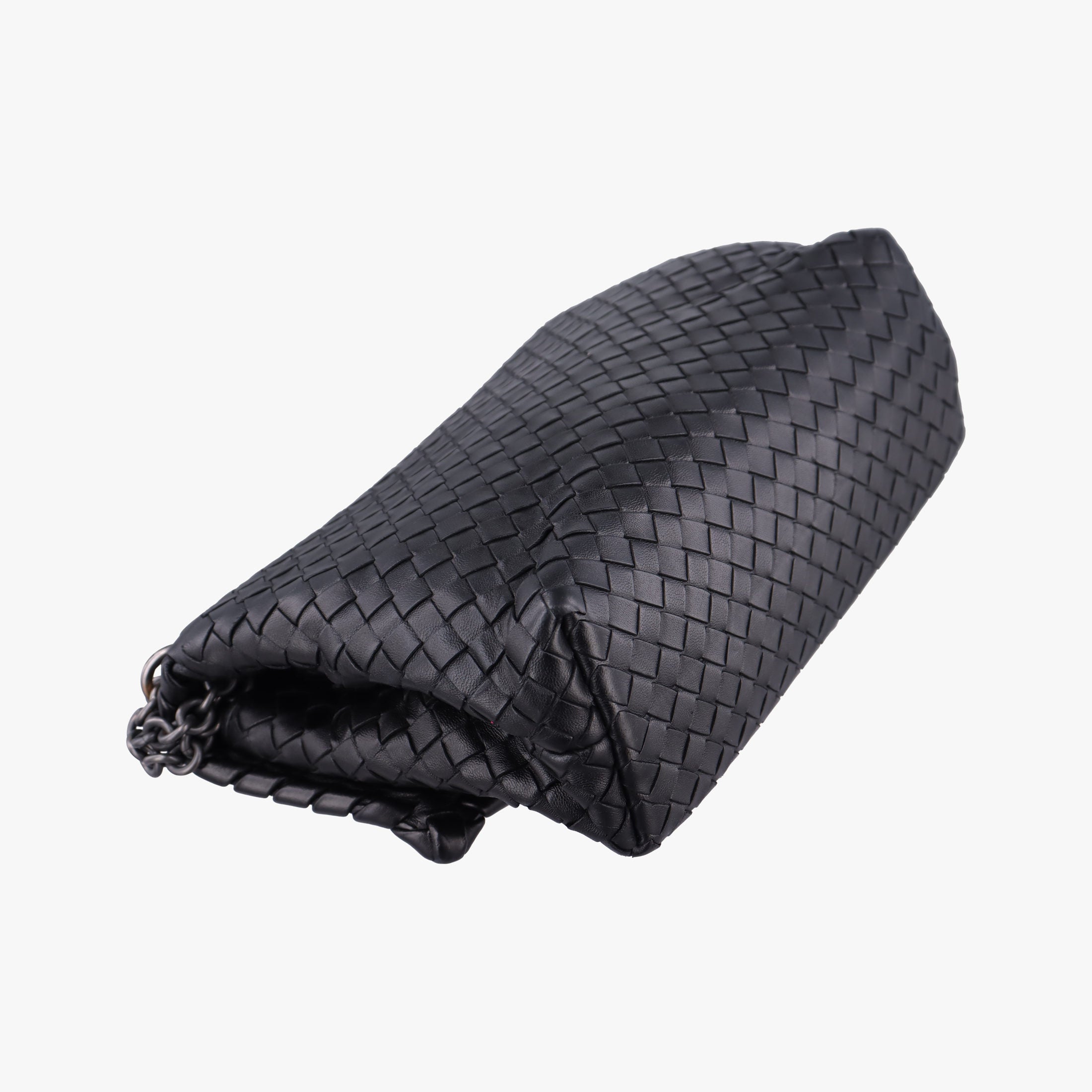 Pre-owned Bottega Veneta Intrecciato Olimpia Black lambskin  shoulderbag | stylenewstar