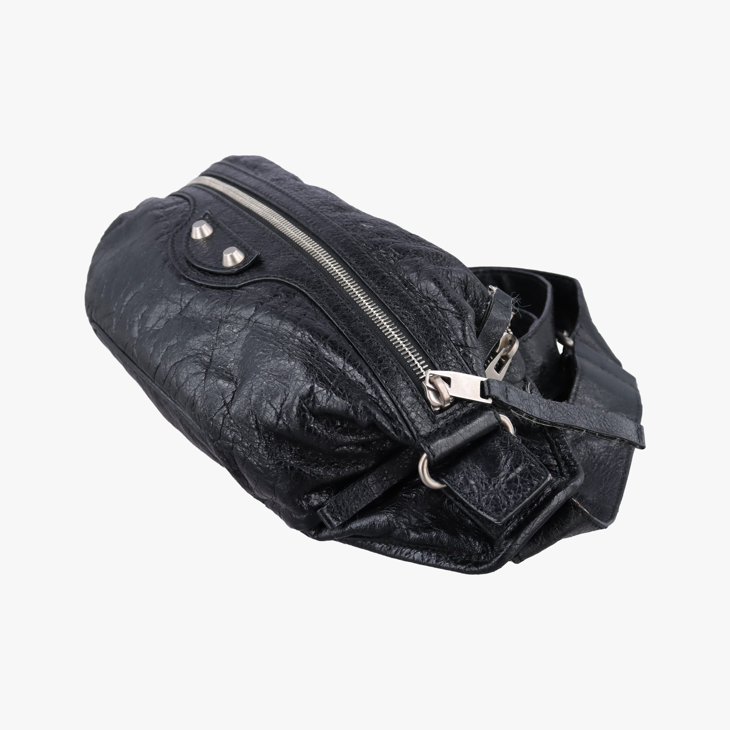 Pre-owned Balenciaga Classic Neo Lift Black Lambskin 341628 bum bag/waist bag | stylenewstar