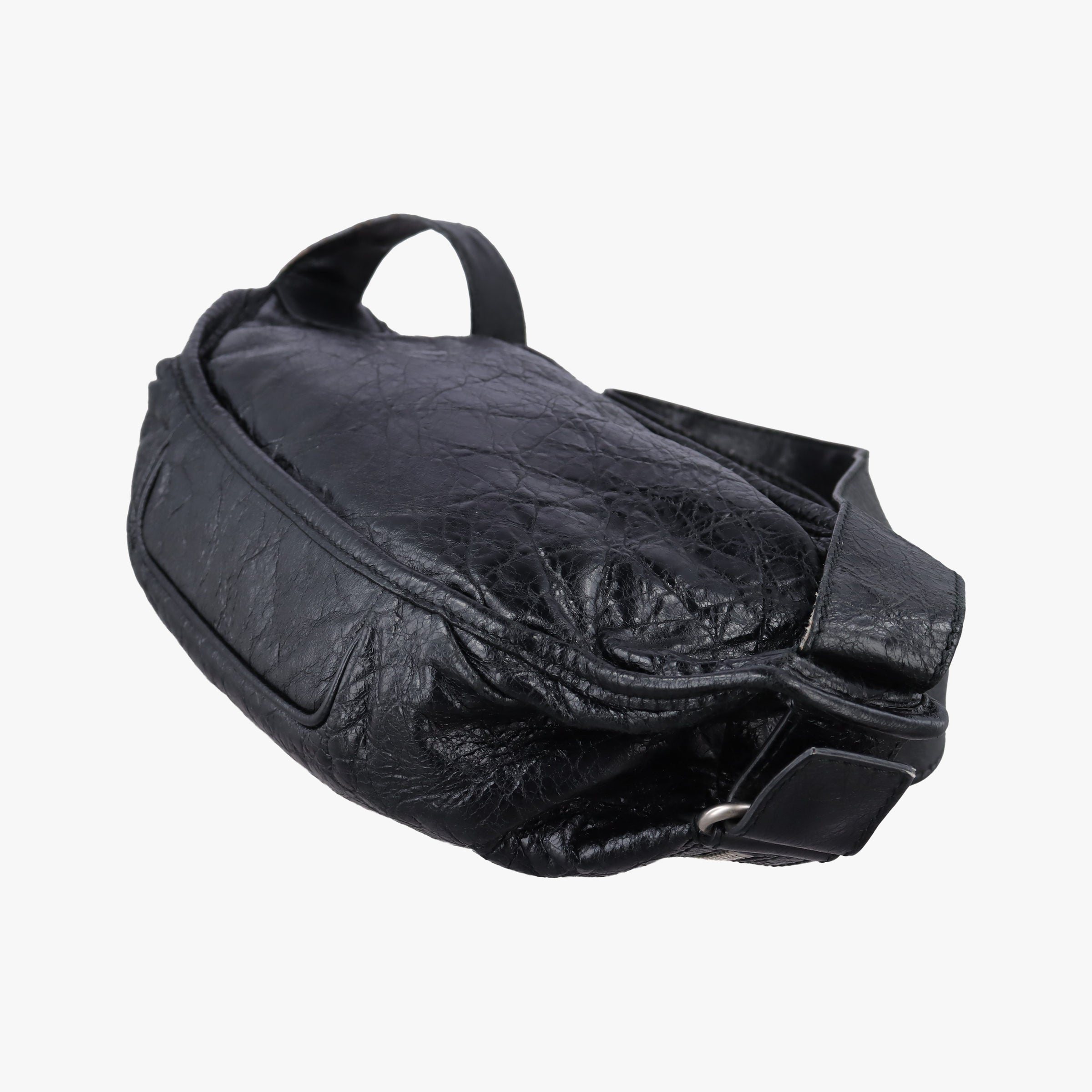 Pre-owned Balenciaga Classic Neo Lift Black Lambskin 341628 bum bag/waist bag | stylenewstar