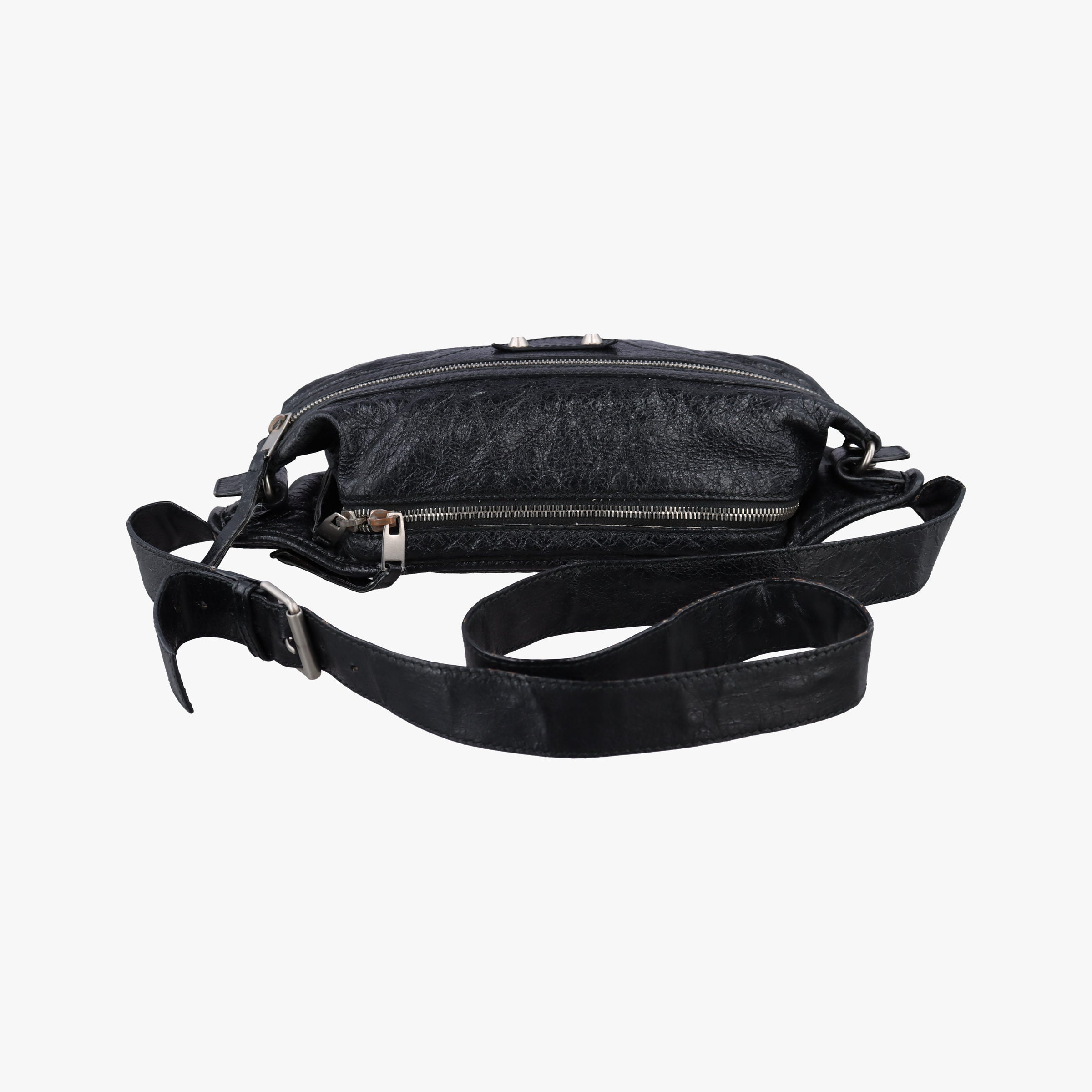 Pre-owned Balenciaga Classic Neo Lift Black Lambskin 341628 bum bag/waist bag | stylenewstar