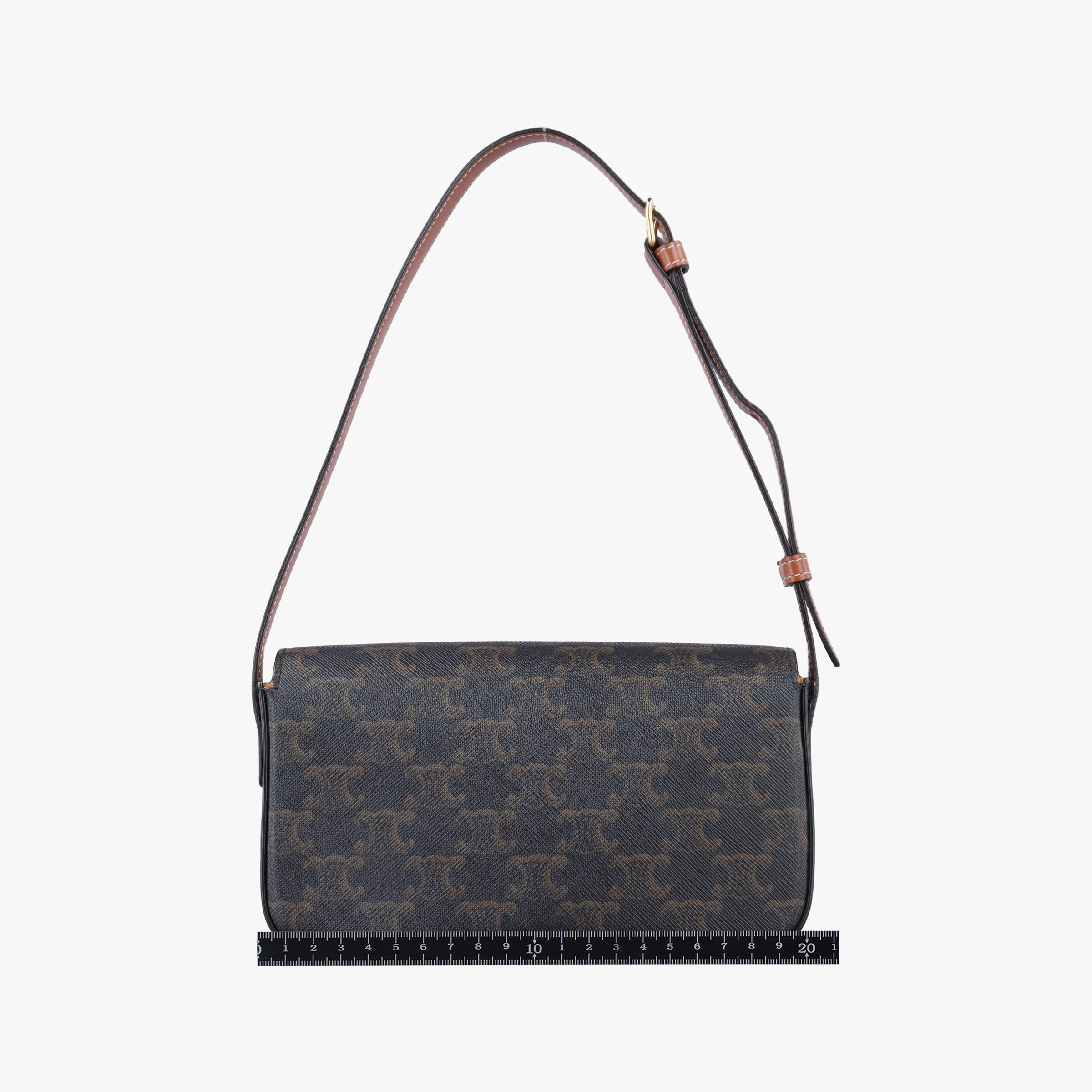 Vintage Celine TRIOMPHE Brown PVC coated canvas  shoulderbag | stylenewstar