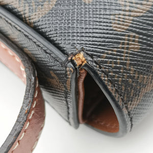 Vintage Celine TRIOMPHE Brown PVC coated canvas  shoulderbag | stylenewstar