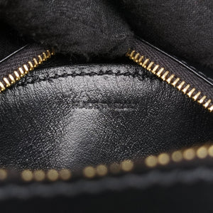 Pre-owned Celine Oval Purse Cuir Triomphe Black Leather x velour  shoulderbag | stylenewstar