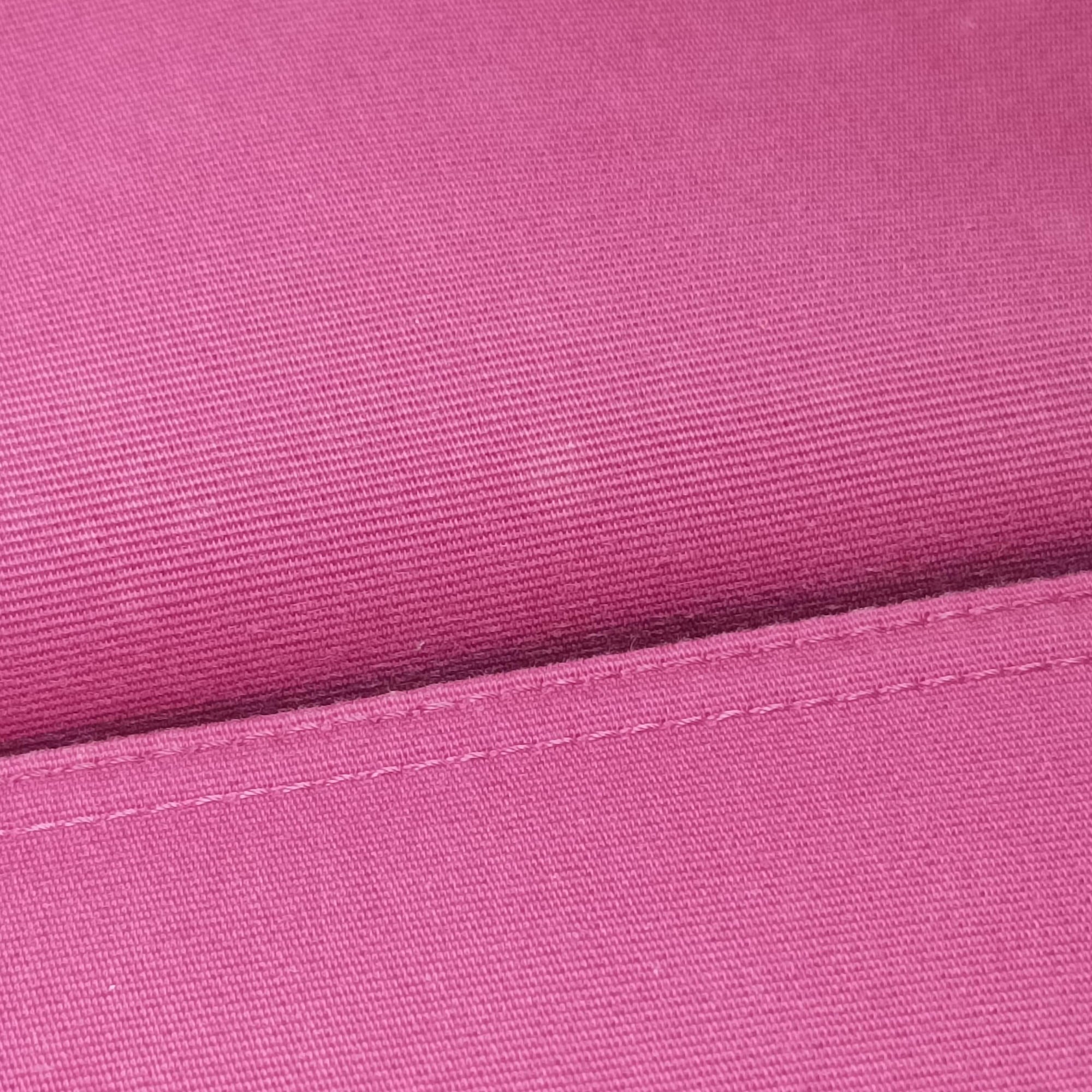 Secondhand Hermes Cabag Elan Rose Toile Officier × Leather  shoulderbag | stylenewstar
