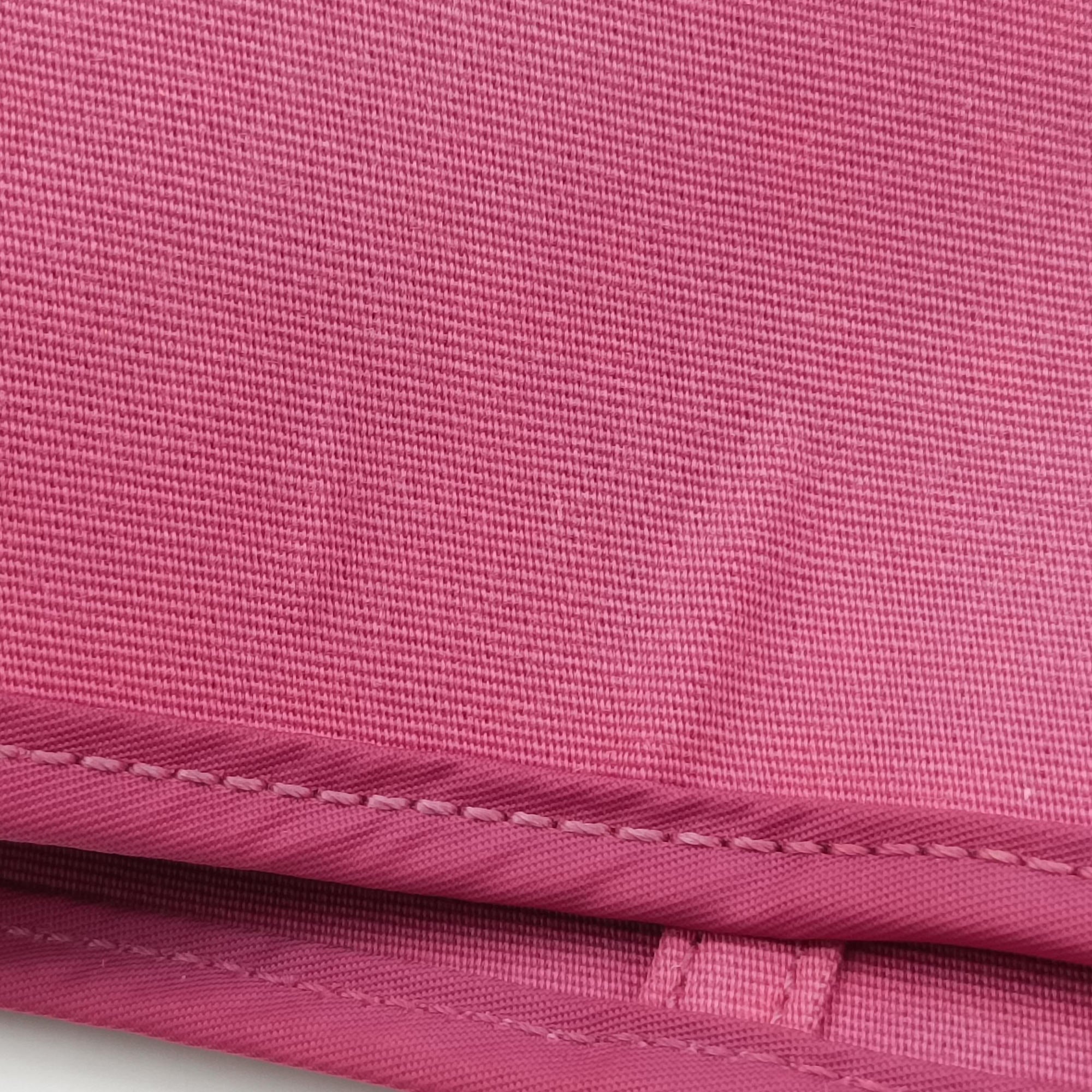 Secondhand Hermes Cabag Elan Rose Toile Officier × Leather  shoulderbag | stylenewstar