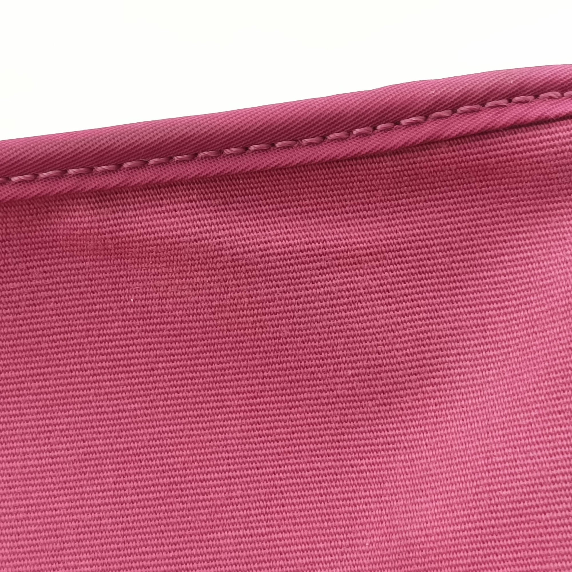 Secondhand Hermes Cabag Elan Rose Toile Officier × Leather  shoulderbag | stylenewstar