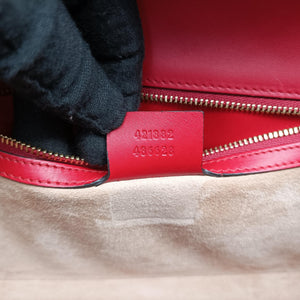 Pre-owned Gucci Sylvie Red×navy Leather 421882 shoulderbag | stylenewstar