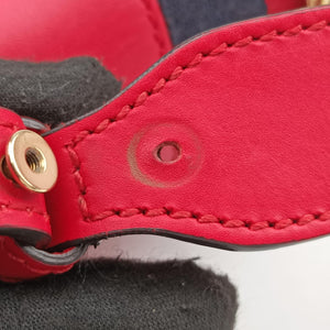 Pre-owned Gucci Sylvie Red×navy Leather 421882 shoulderbag | stylenewstar