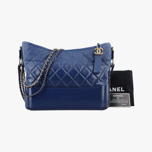 Pre-owned Chanel GABRIELLE Blue lambskin A93824 shoulderbag | stylenewstar