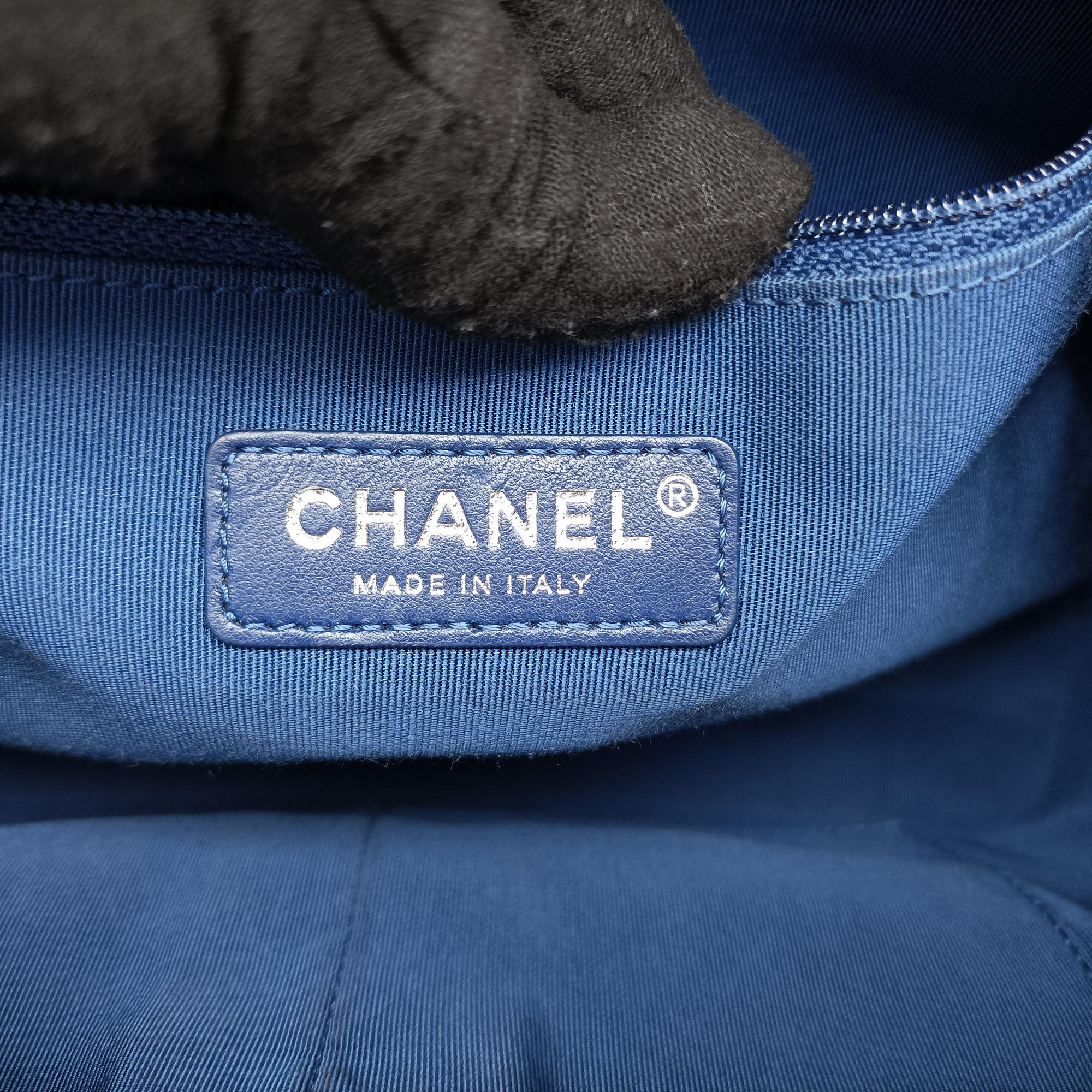 Pre-owned Chanel GABRIELLE Blue lambskin A93824 shoulderbag | stylenewstar
