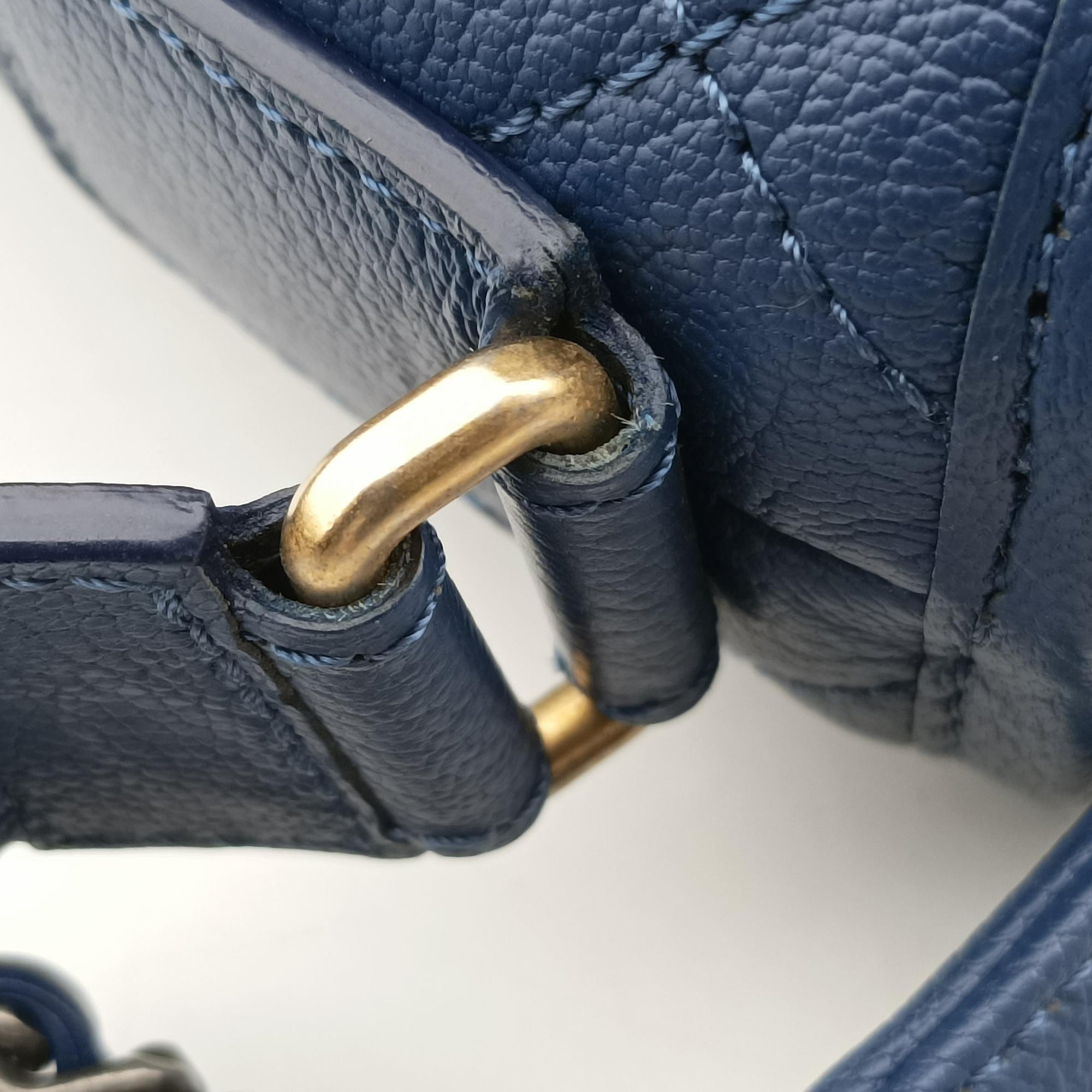 Pre-owned Chanel GABRIELLE Blue lambskin A93824 shoulderbag | stylenewstar