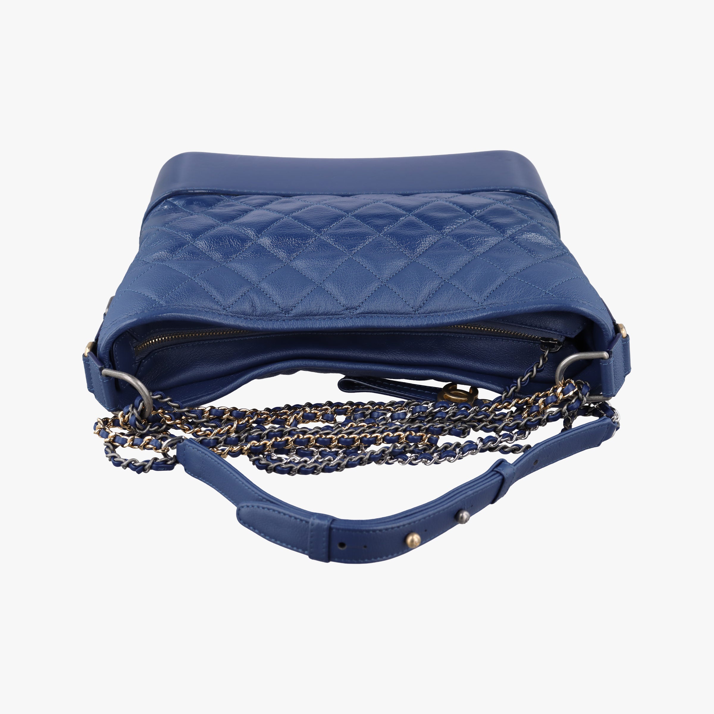 Pre-owned Chanel GABRIELLE Blue lambskin A93824 shoulderbag | stylenewstar