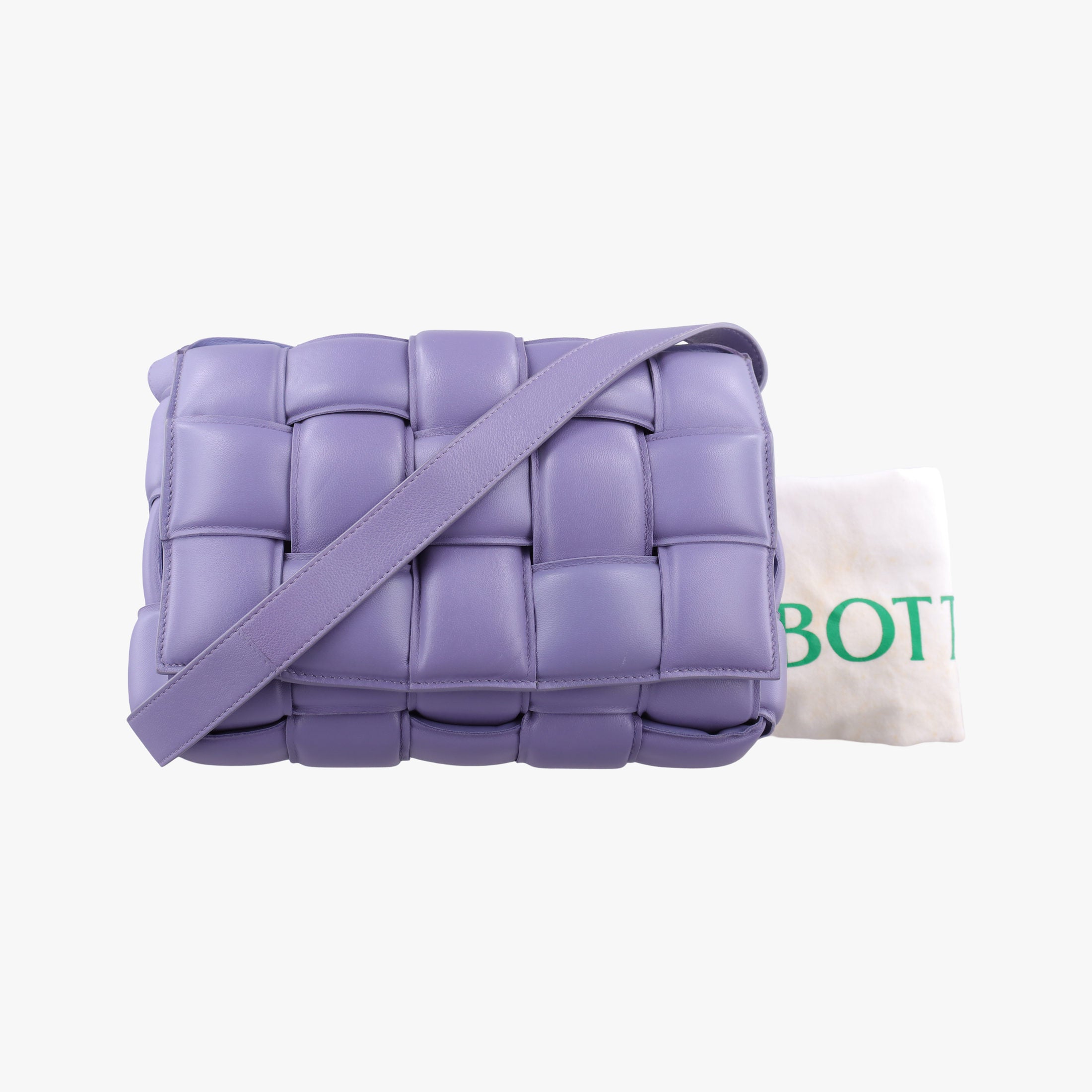 Secondhand Bottega Veneta Padded Cassette Purple lambskin  shoulderbag | stylenewstar