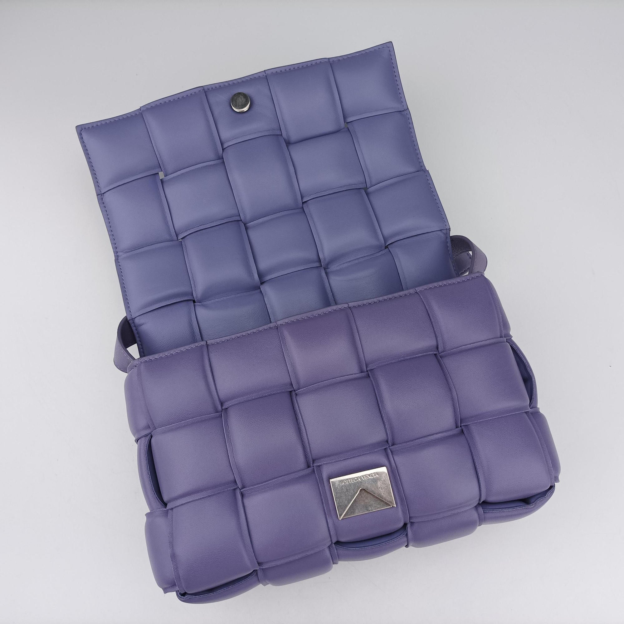 Secondhand Bottega Veneta Padded Cassette Purple lambskin  shoulderbag | stylenewstar