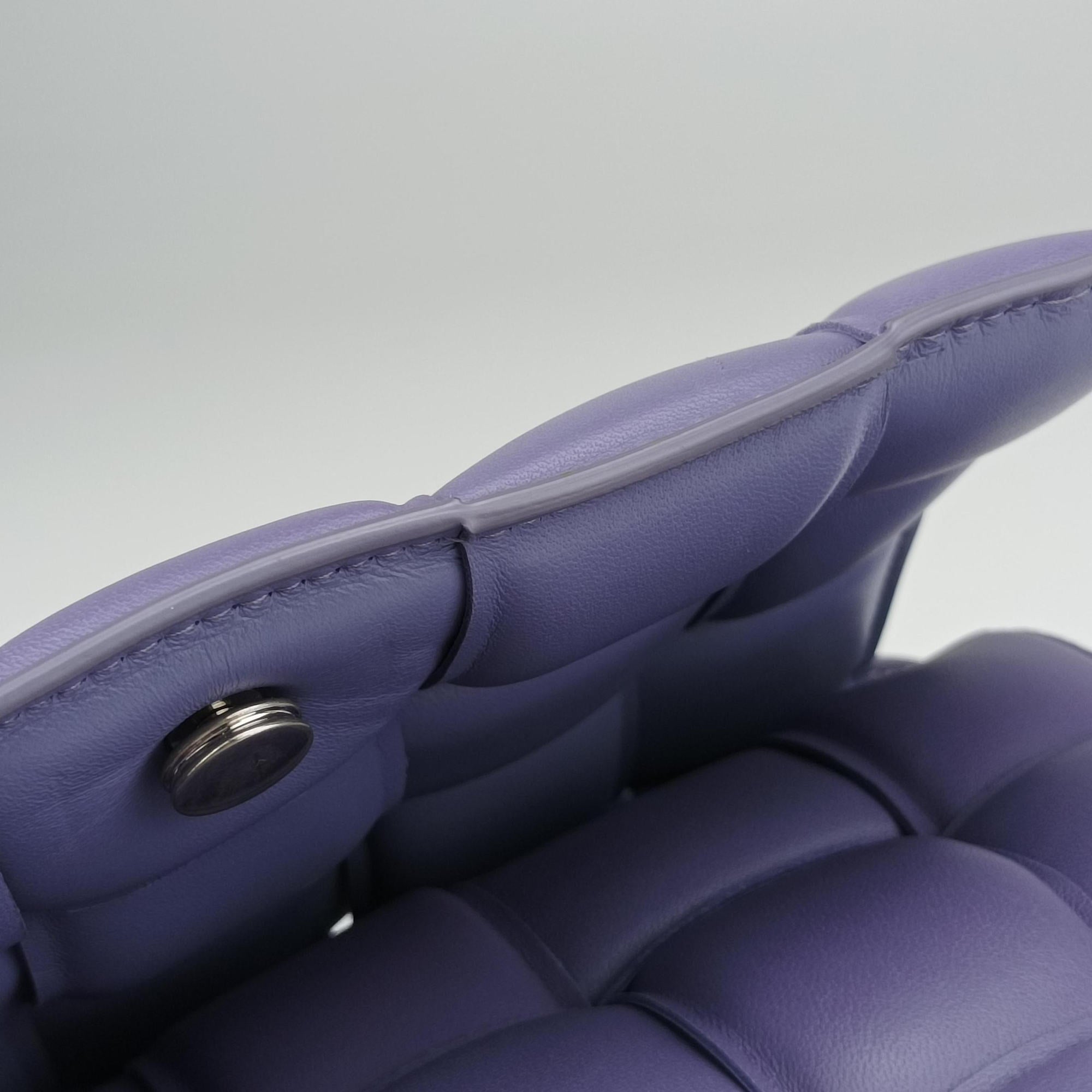 Secondhand Bottega Veneta Padded Cassette Purple lambskin  shoulderbag | stylenewstar