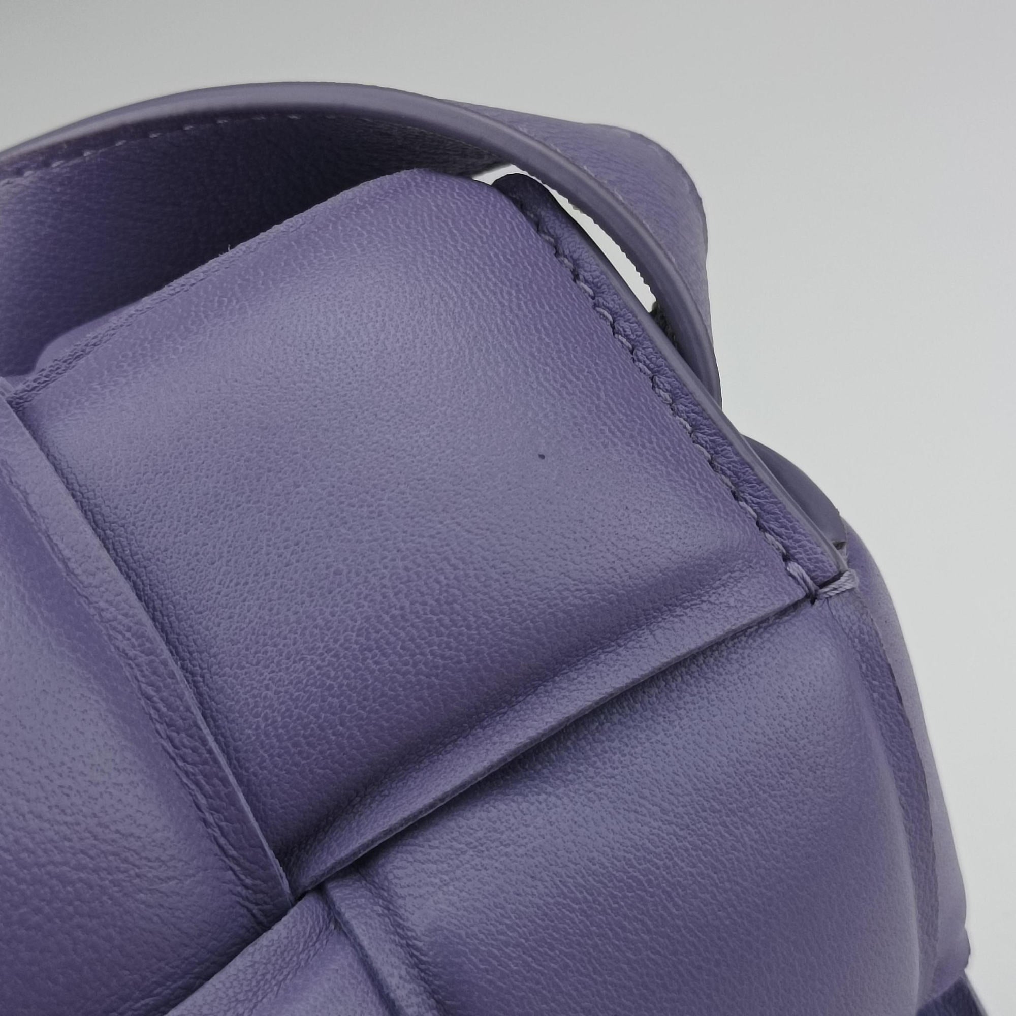Secondhand Bottega Veneta Padded Cassette Purple lambskin  shoulderbag | stylenewstar