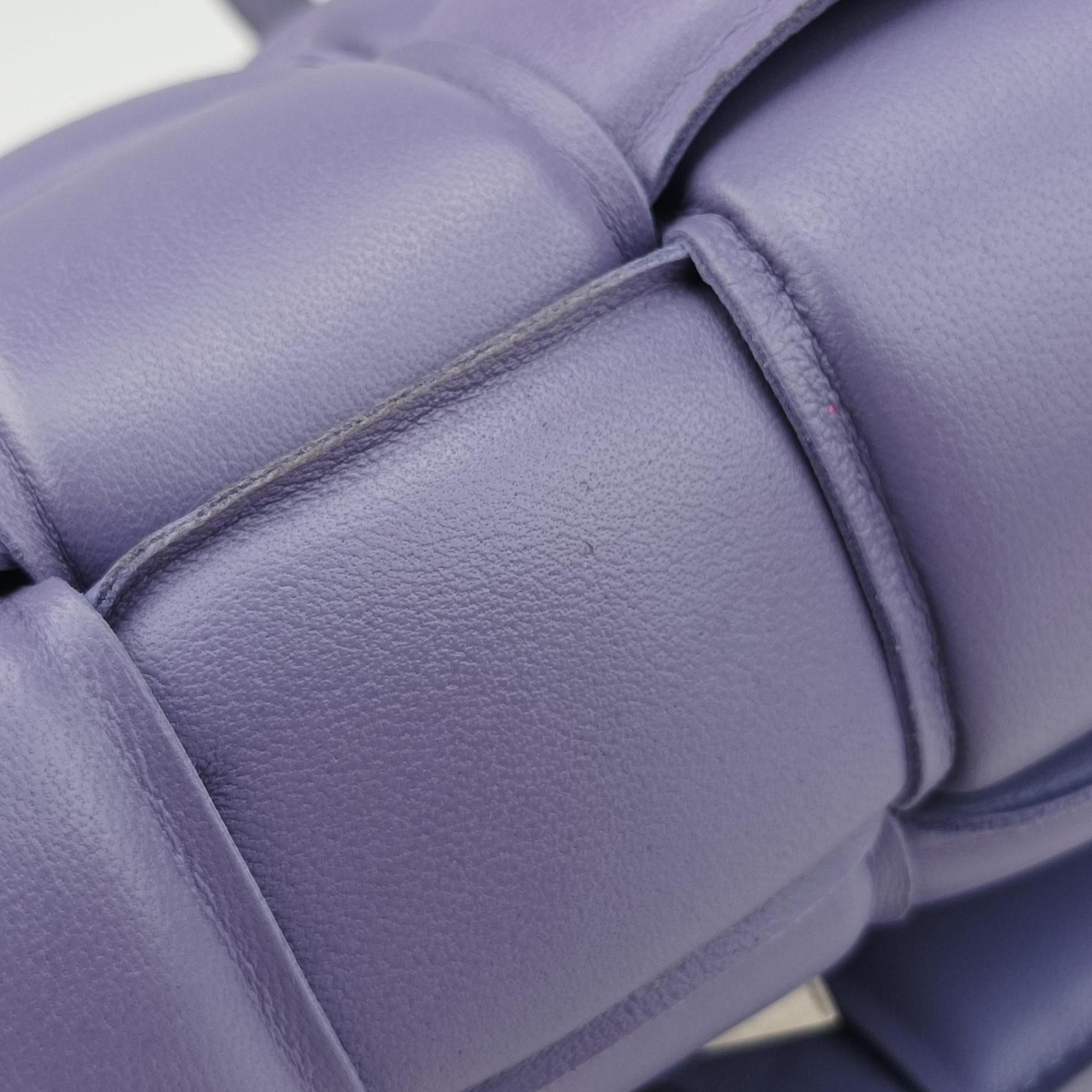 Secondhand Bottega Veneta Padded Cassette Purple lambskin  shoulderbag | stylenewstar