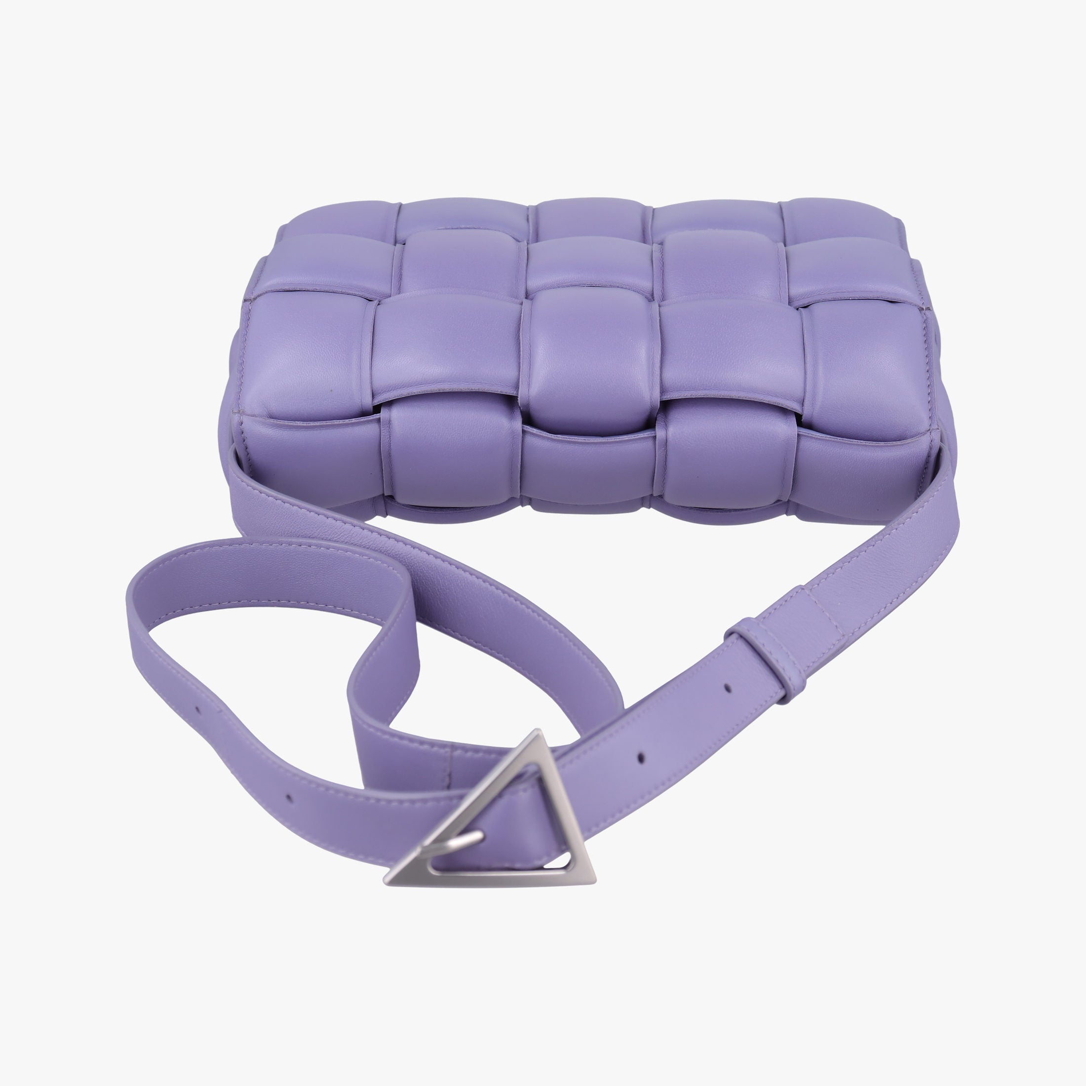 Secondhand Bottega Veneta Padded Cassette Purple lambskin  shoulderbag | stylenewstar
