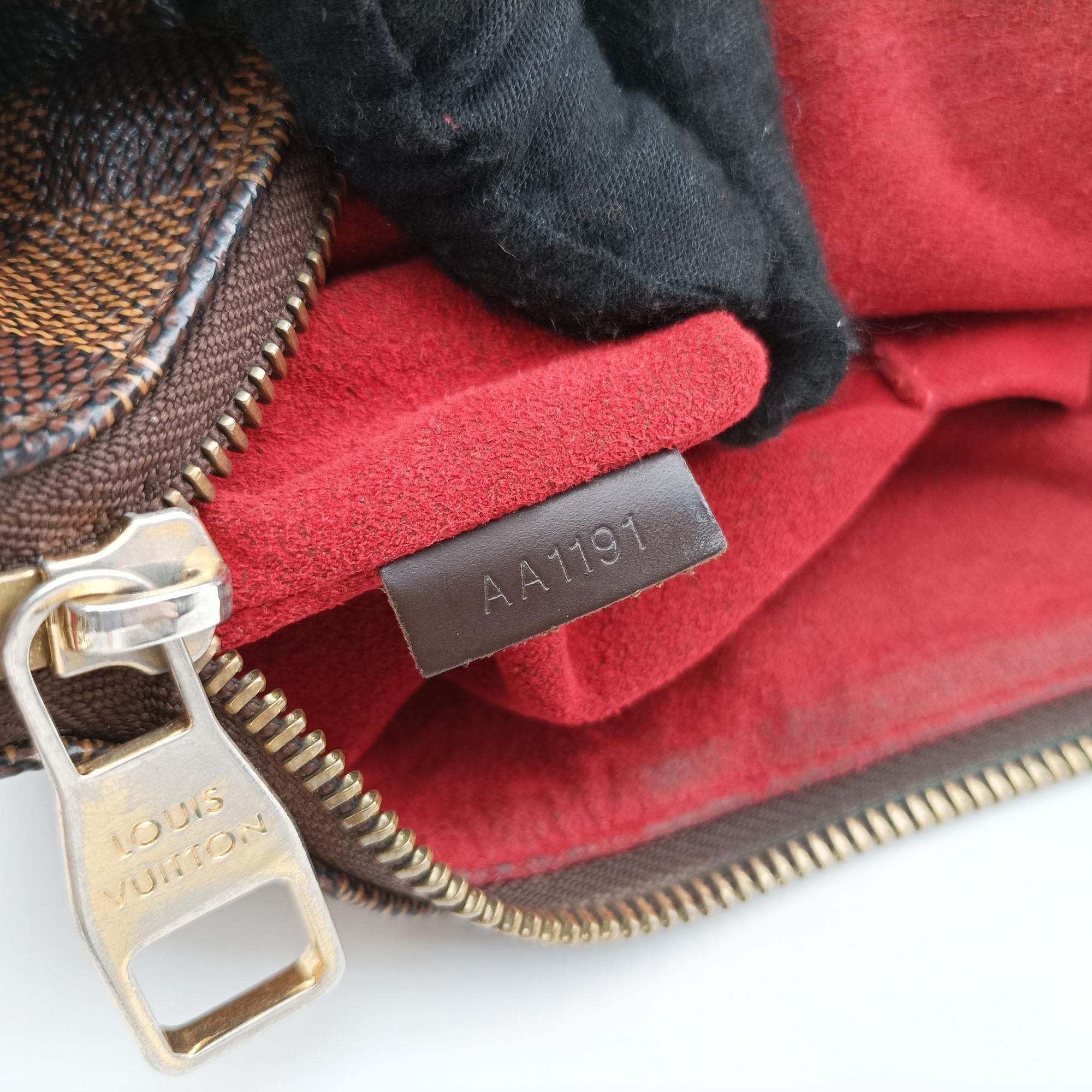 Secondhand Louis Vuitton EVORA MM EBENE Damier Canvas N41131 shoulderbag | stylenewstar