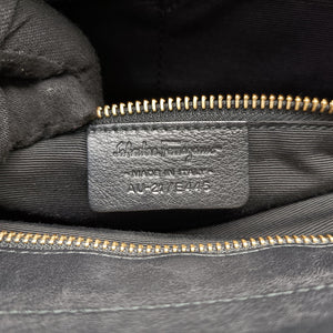 Secondhand Ferragamo Gancini Black Leather  shoulderbag | stylenewstar