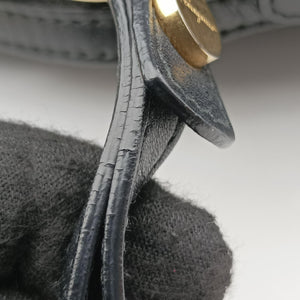 Secondhand Ferragamo Gancini Black Leather  shoulderbag | stylenewstar