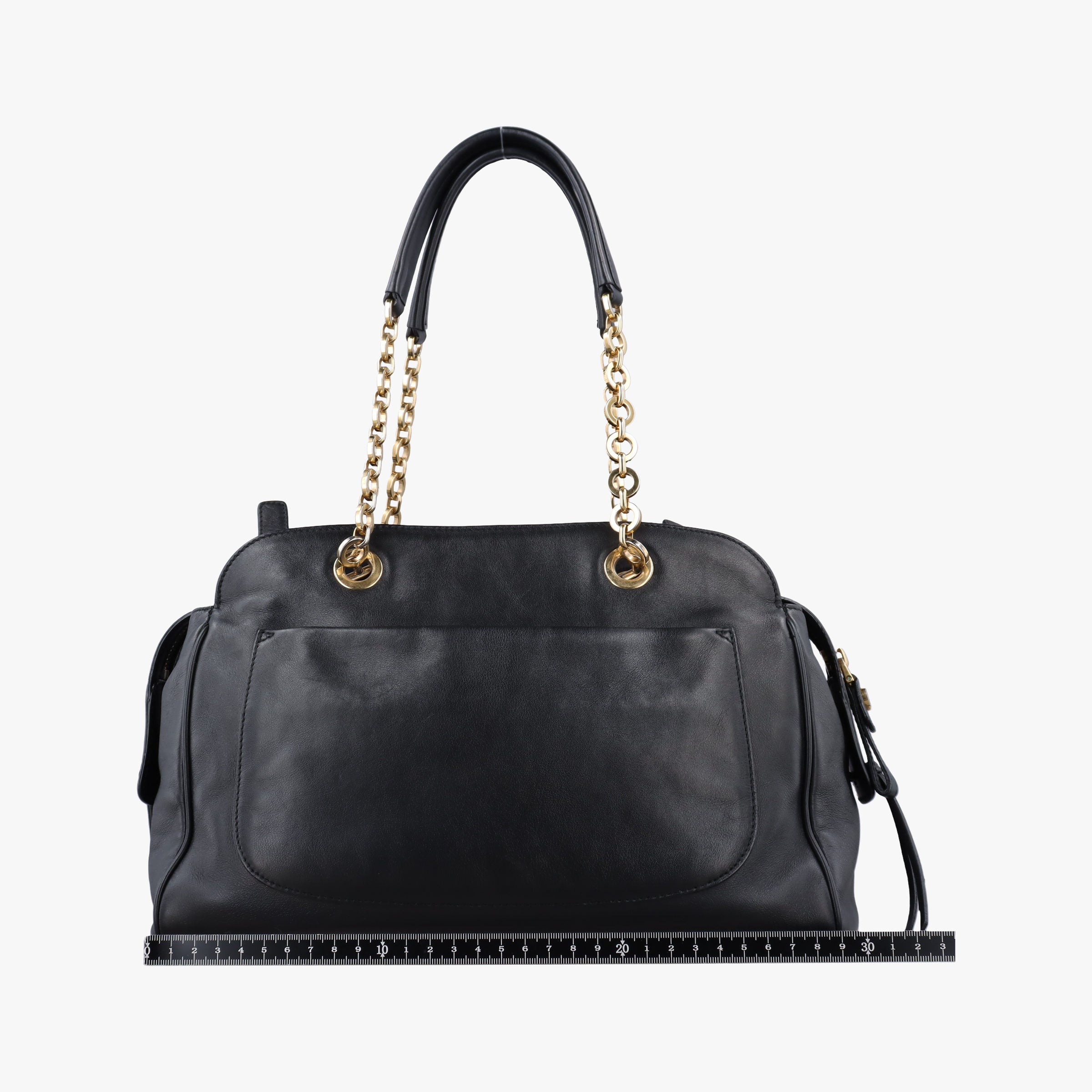 Secondhand Ferragamo Gancini Black Leather  shoulderbag | stylenewstar