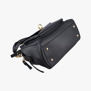 Secondhand Ferragamo Gancini Black Leather  shoulderbag | stylenewstar