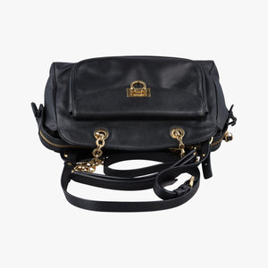 Secondhand Ferragamo Gancini Black Leather  shoulderbag | stylenewstar