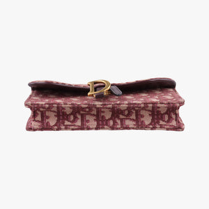 Pre-owned Christian Dior Saddle Red Jacquard  bum bag/waist bag | stylenewstar