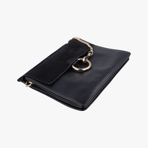 Pre-owned Chloe FAYE Black Suede × leather  shoulderbag | stylenewstar