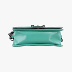 Pre-owned Chanel BOY CHANEL Green Leather A67085 shoulderbag | stylenewstar