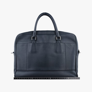 Pre-owned Prada Business Briefcase Navy SAFFIANO Leather 2VE011 shoulderbag | stylenewstar