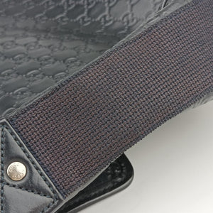 Pre-owned Gucci Guccissima Rubber Messenger Navy Leather 246067 shoulderbag | stylenewstar