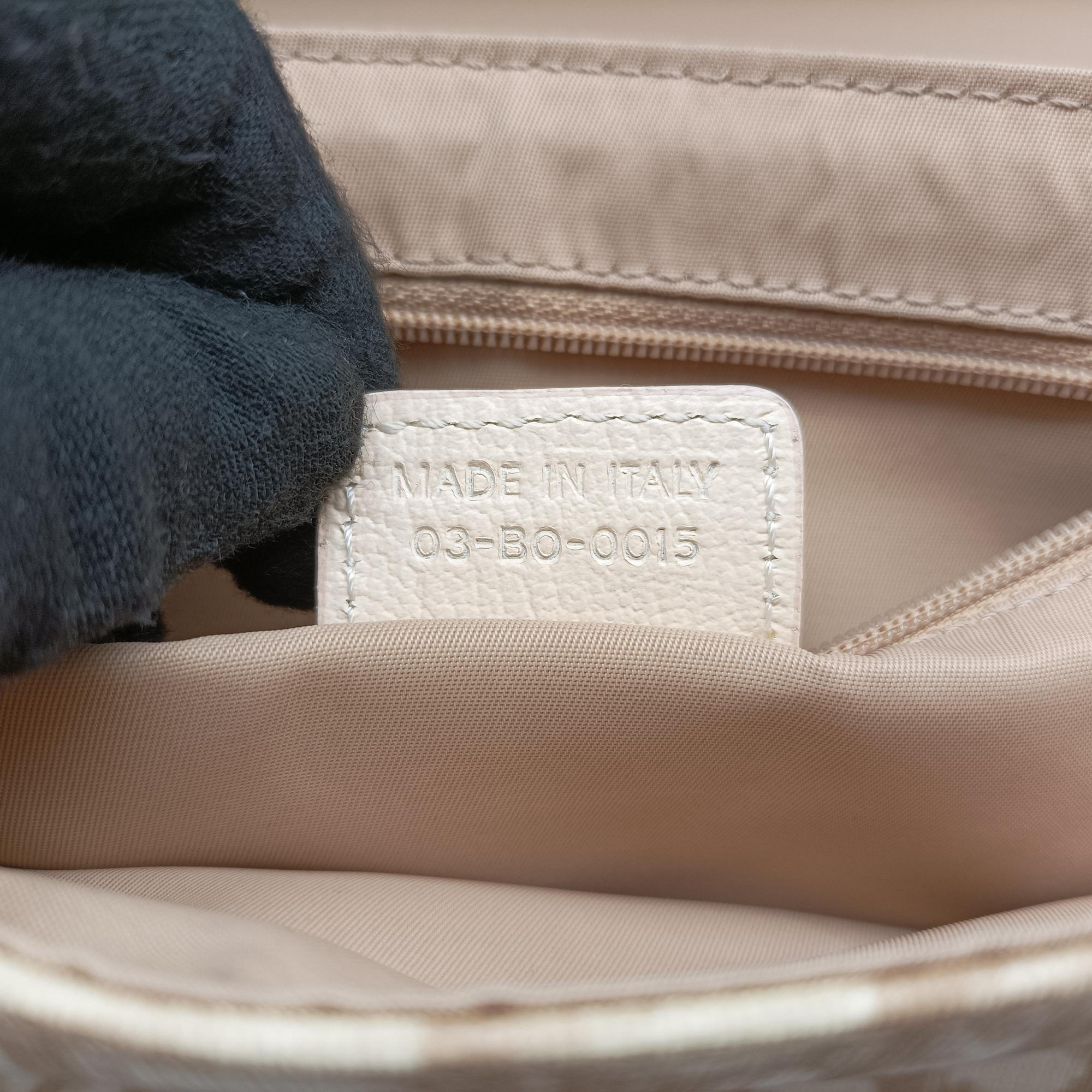 Secondhand Christian Dior Trotter Flower Beige PVC Coated Canvas Floral Embroidery  shoulderbag | stylenewstar