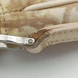 Secondhand Christian Dior Trotter Flower Beige PVC Coated Canvas Floral Embroidery  shoulderbag | stylenewstar