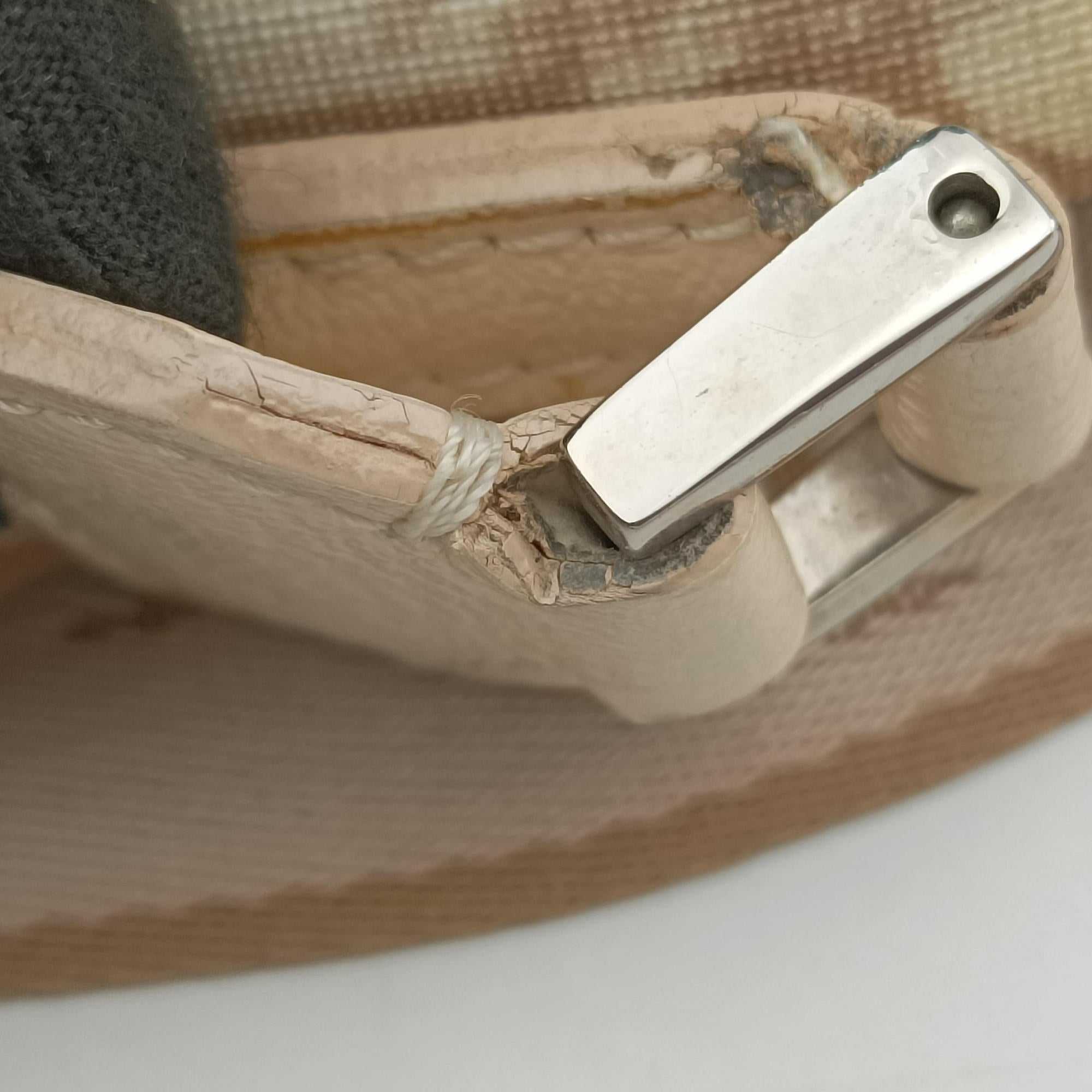 Secondhand Christian Dior Trotter Flower Beige PVC Coated Canvas Floral Embroidery  shoulderbag | stylenewstar