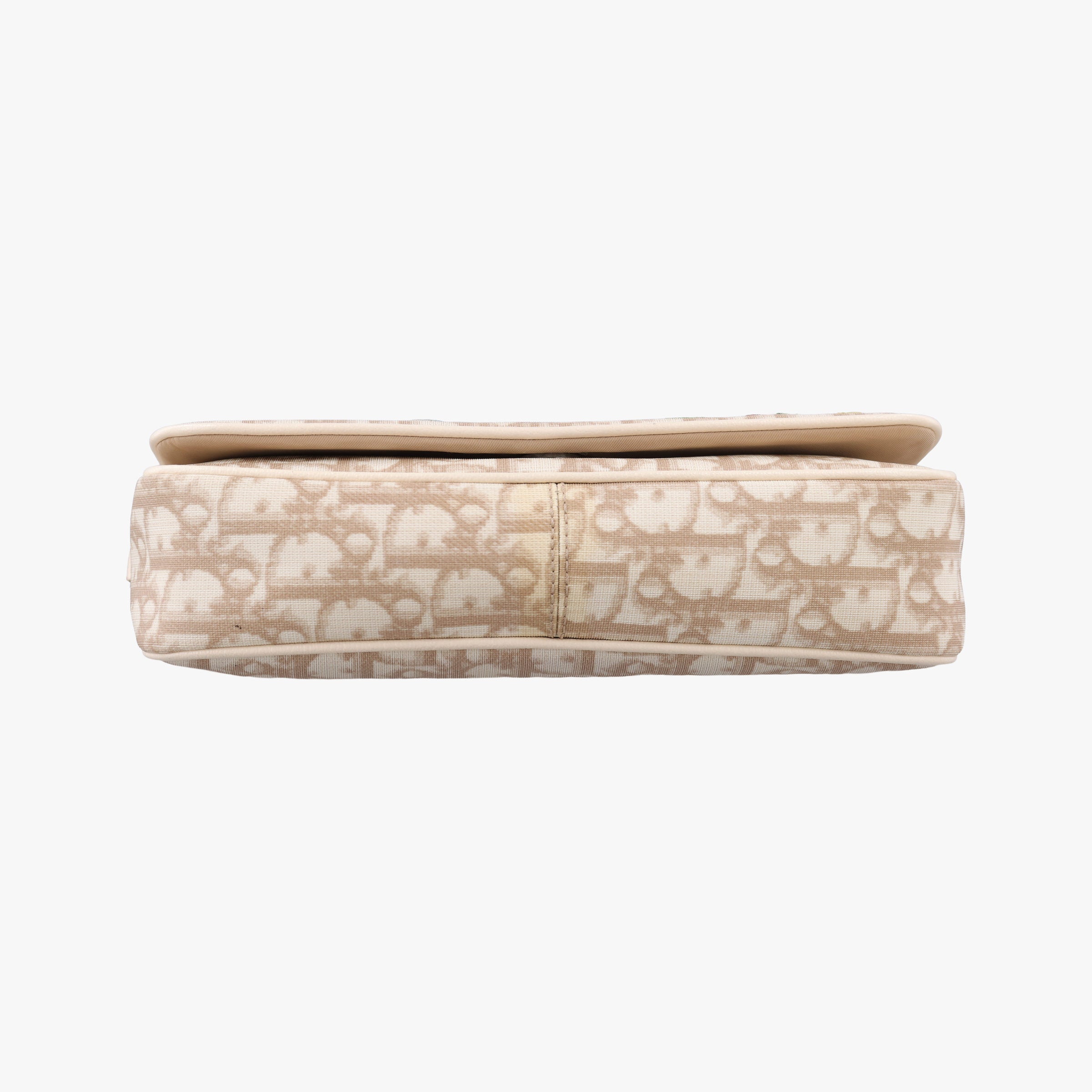 Secondhand Christian Dior Trotter Flower Beige PVC Coated Canvas Floral Embroidery  shoulderbag | stylenewstar